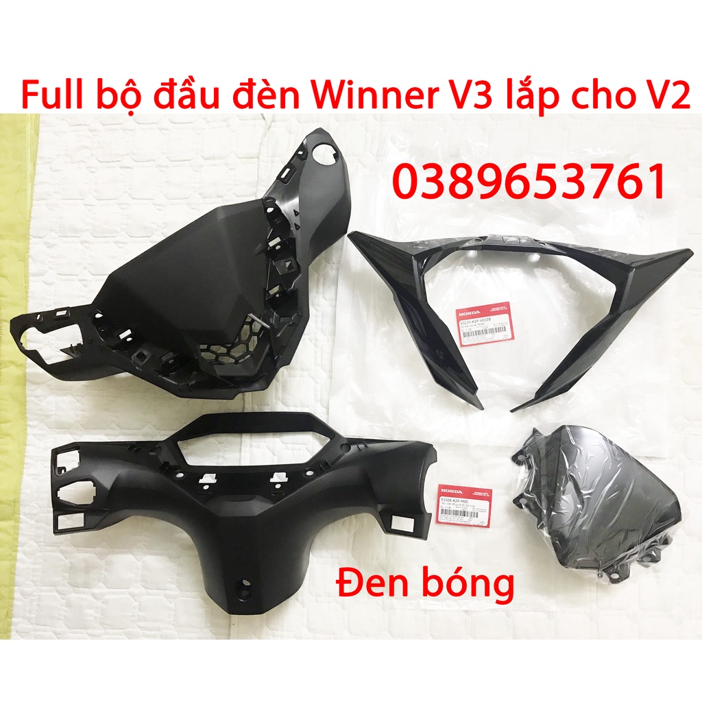 Full bộ đầu đèn Winner V3 Lắp cho Winner V2  chính hãng Honda