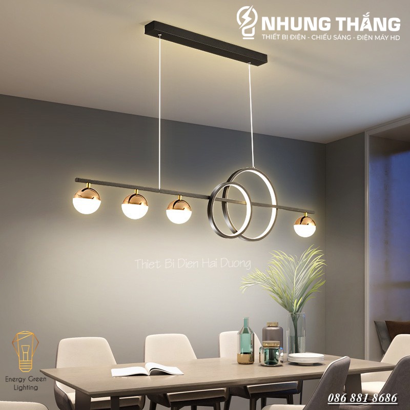 Đèn Thả 6 Bóng DGT-2096 Vàng ,DGT-1508 Đen - 3 Chế Độ Ánh Sáng - Decor Trang Trí Phòng Ăn,Phòng Khách Sang Trọng Cao Cấp