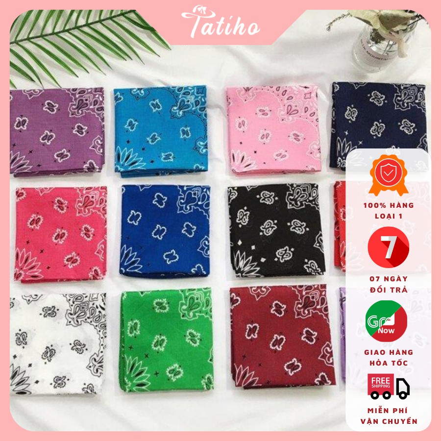 [Hàng Xịn, Giá Tốt] Khăn Bandana, Khăn Turban Họa Tiết 2 Tế Bào Phong Cách Hàn Quốc EXO- 55x55cm - Mã B002