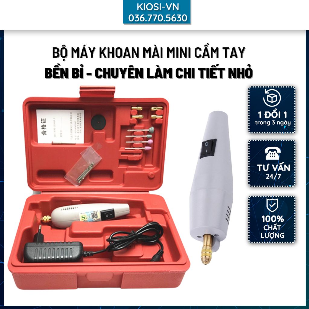 Bộ Máy Khoan Mài Cắt Cầm Tay Mini - Khoan Mini - Bộ Máy Khoan Đa Năng, Chuyên Làm Các Chi Tiết Nhỏ Tinh Xảo