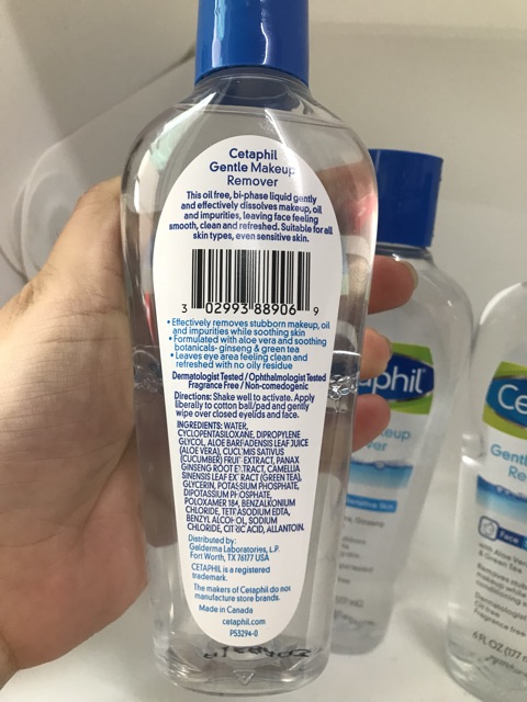 [Hàng Mỹ có Bill] Nước tẩy trang Cetaphil 177ml.