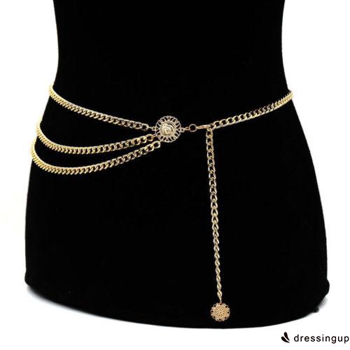 DRESSINGUP-Thắt lưng kim loại dạng chuỗi phong cách Boho tuyệt đẹp cho nữ
