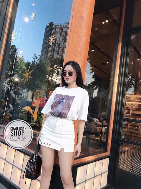 [VIDEO Chân váy kaki phối khoá có quần