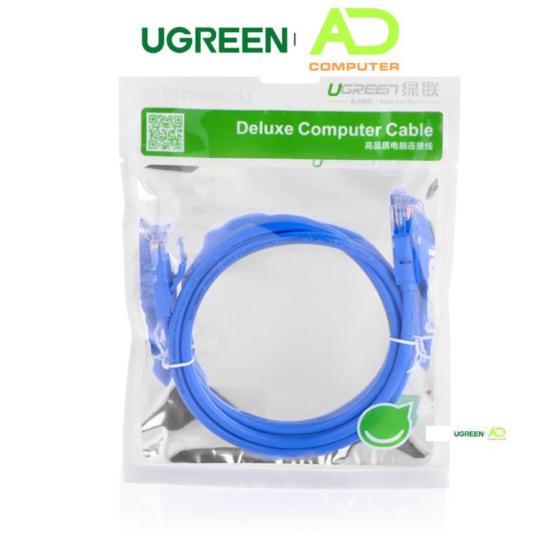 Dây mạng bấm sẵn 2 đầu Cat6 UTP Patch Cords UGREEN NW102 (xanh da trời)