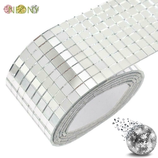 Miếng dán thủy tinh hình vuông nhỏ tự dính 100x4cm trang trí diy cho nhà ở