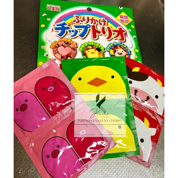 01 gói gia vị rắc cơm hình gà chip MARUMIYA Nhật Bản 58gr