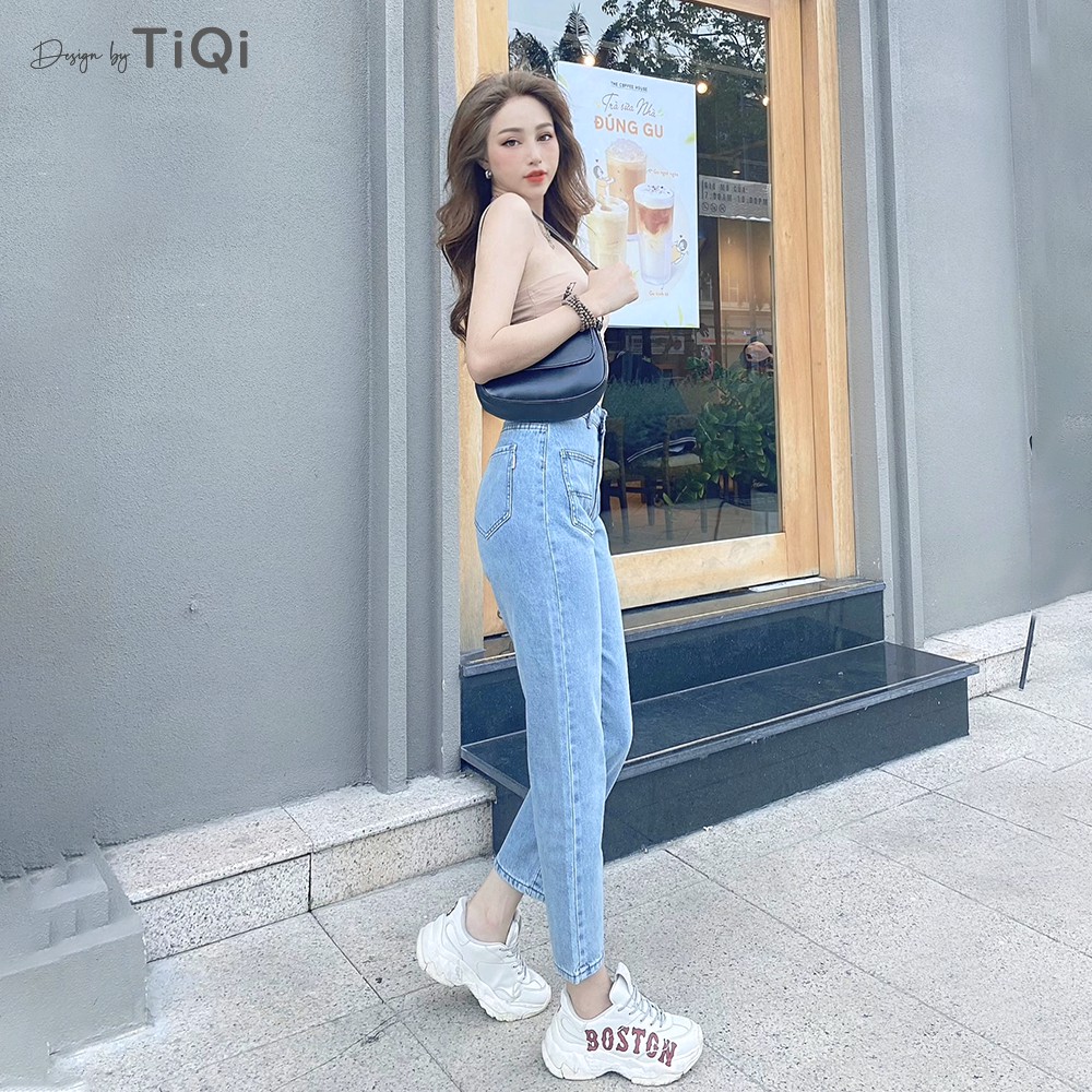 Quần Baggy Jean Nữ Lưng Cao Tôn Dáng  TiQi Jeans B1-192