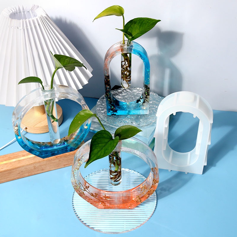 Khuôn Silicone Làm Bình Hoa Thủy Canh DIY