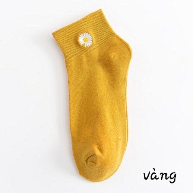 Set 10 đôi tất Hoa Cúc Hot Trend kèm túi rút xịn sò