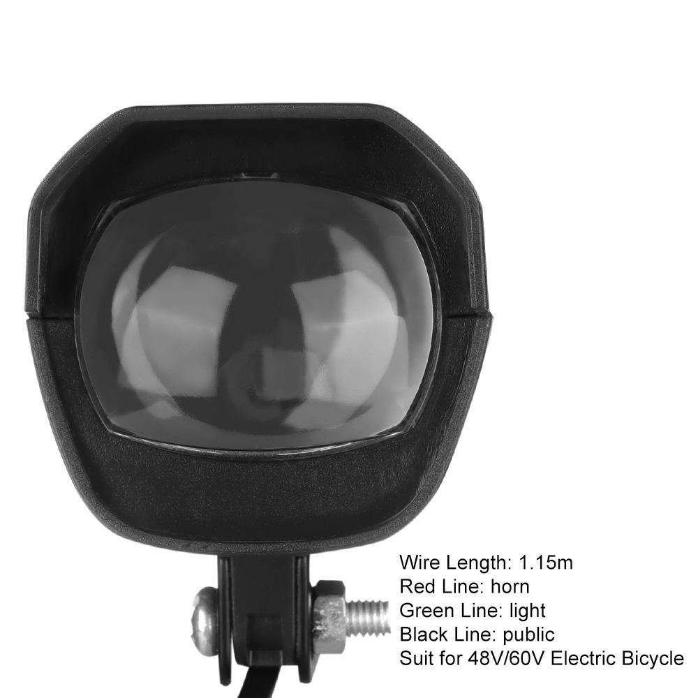 MUVAKO Đèn Pha LED 2 Trong 1 Chống Nước Phong Cách Retro Cho Xe Đạp Điện