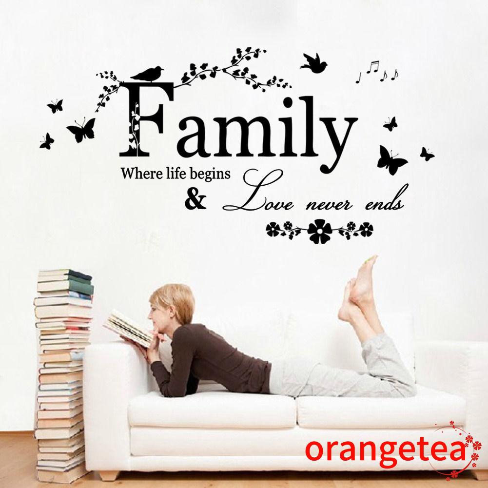 Nhãn dán tường trang trí in chữ Where life begins