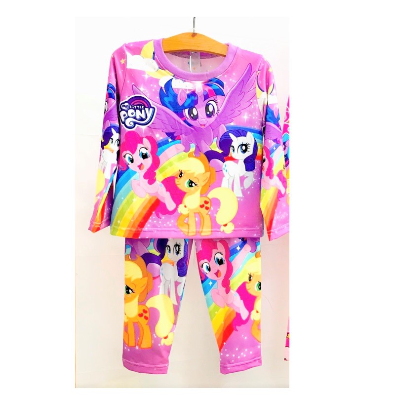 Bộ thu đông cho bé gái, quần áo trẻ em dài tay thun lạnh Pony mềm mịn, co giãn tốt thoải mái cho bé từ 10 - 40kg