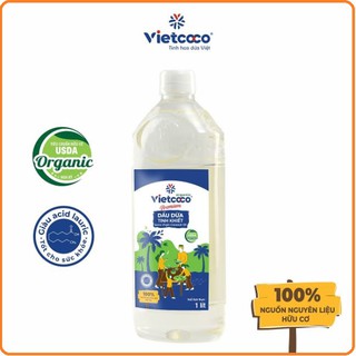 Dầu Dừa Tinh Khiết Organic Vietcoco 1L - Dầu Dừa Nguyên Chất