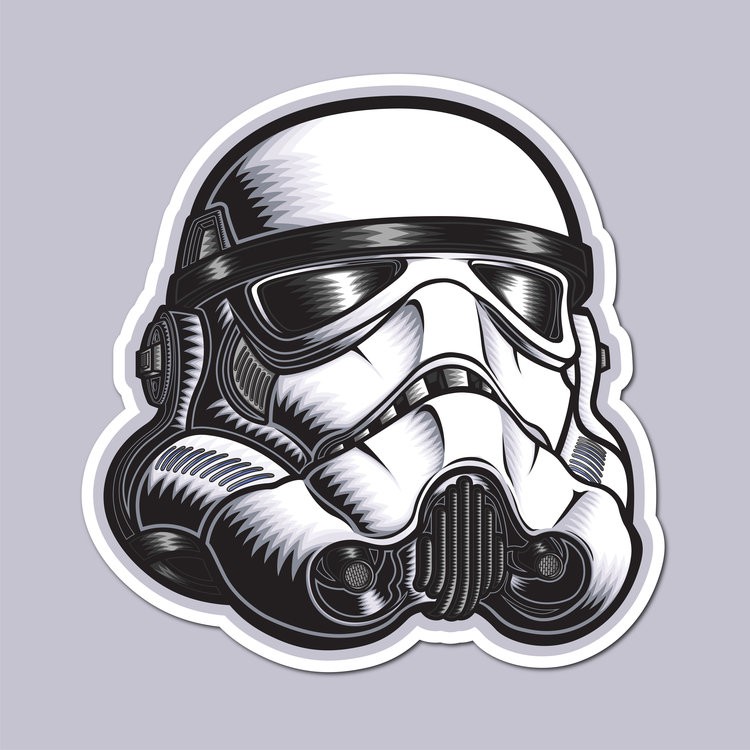 Bộ 60 Sticker hình dán STAR WARS, sticker hình dán Cuộc chiến giữa các vì sao, hình dán pc chống nước
