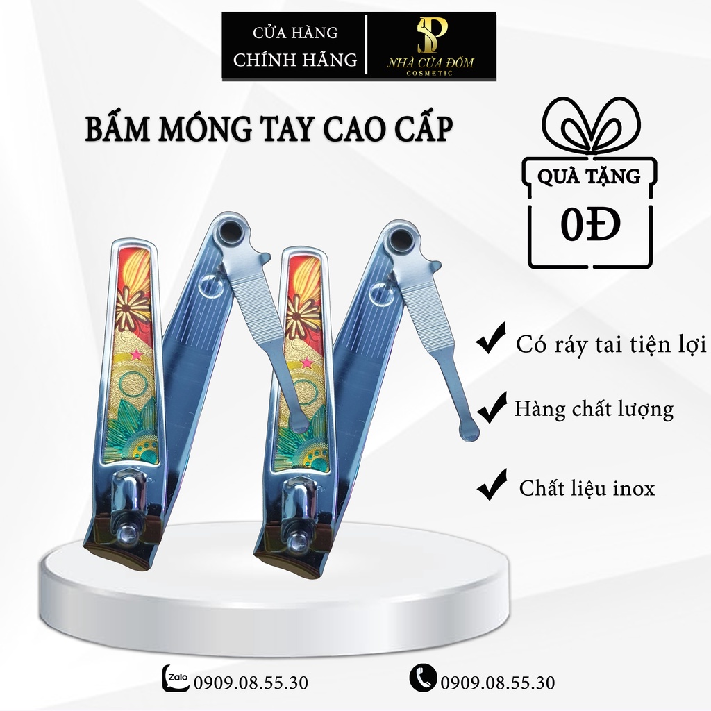 Bấm Móng Tay Người Lớn Đa Năng Có Móc Tai Nhiều Hình - Chất Liệu Inox Bền Đẹp