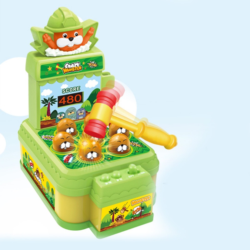 Đồ Chơi Điện Tử Arcade Kèm Búa Đập Thú Vị Hỗ Trợ Giáo Dục Sớm Cho Bé