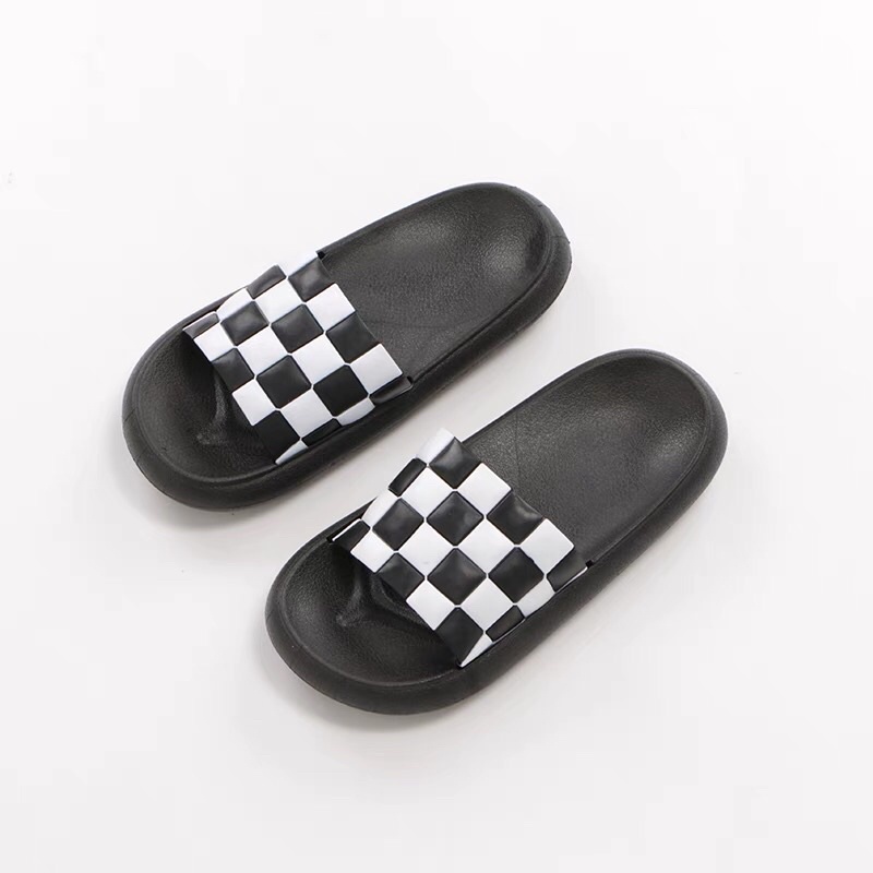 Dép quai ngang nữ hoạ tiết caro