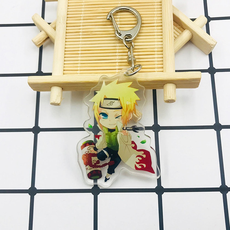 Móc Khóa Nhựa Acrylic Hai Mặt Họa Tiết Naruto Sasuke / Itachi / Kakashi