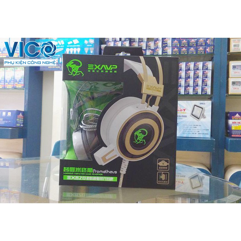 Tai nghe chuyên game EXAVP EX820 (kèm mic có rung và đèn Led )