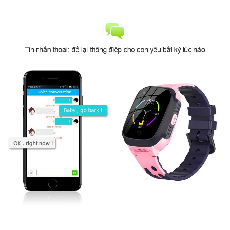 [Siêu sale] Đồng hồ định vị thông minh ecoWatch S25 4G - Video Call - Chống nước - Đen