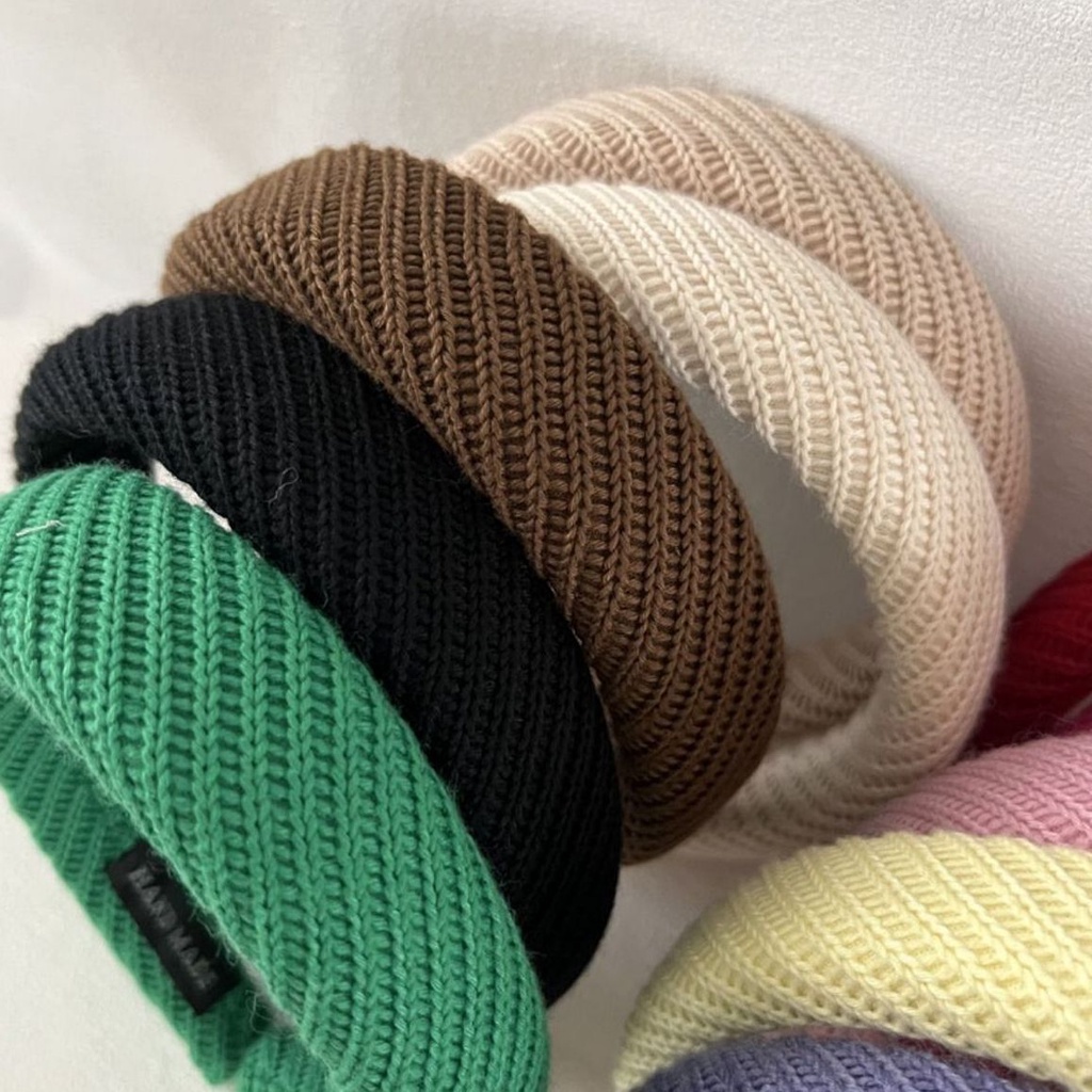 Băng Đô Đan Len Màu Kẹo Ngọt Phong Cách Hàn Quốc Thời Trang Thu Đông Mới 2022