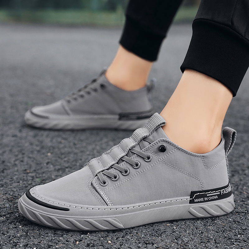 Giày thể thao vải canvas mỏng thoáng khí chống trượt thời trang mùa hè cho nam