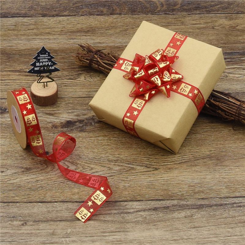 Cuộn Dây Ruy Băng 10 Yards Tự Trang Trí Hộp Quà Giáng Sinh