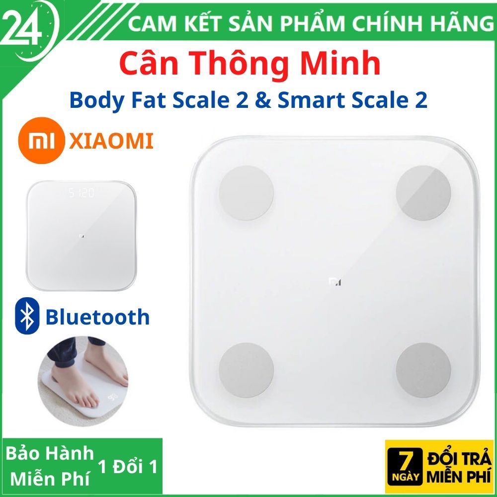 Cân Sức Khỏe Điện Tử Thông Minh Xiaomi Body Fat Scale 2 & Xiaomi Scale 2 - Hàng Chính Hãng