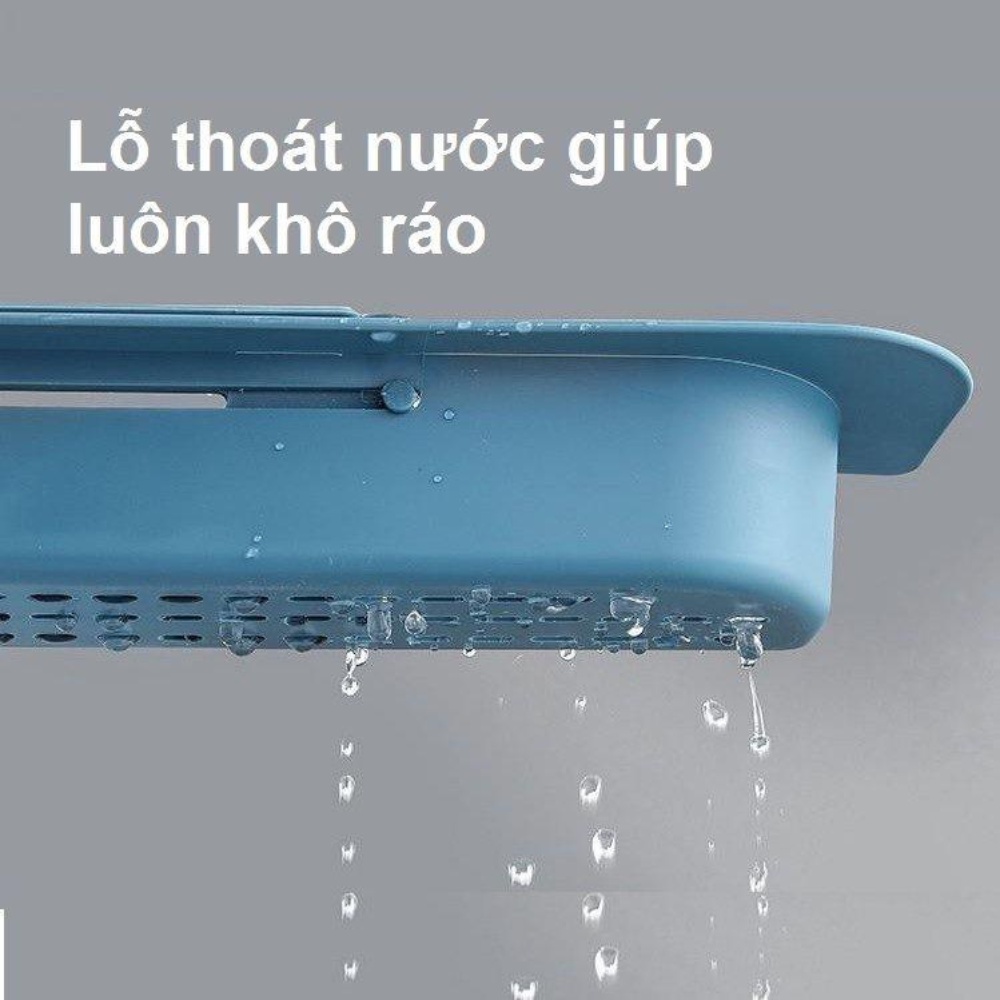 Giá đựng đồ rửa chén Việt Nhật tiện lợi, khay đựng đồ rửa bát có thể điều chỉnh độ dài