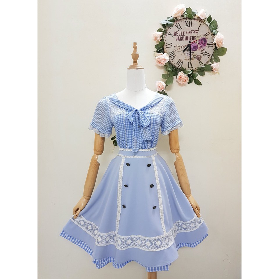 Set áo phối váy Axes Femme