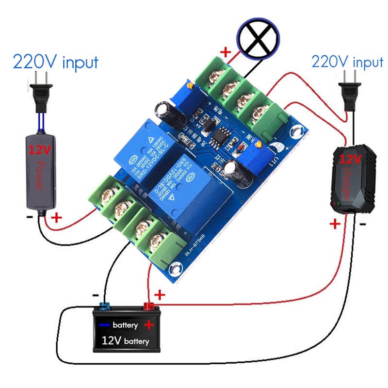 Bảng Mạch Điều Khiển Nguồn Tự Động Chuyển Đổi Nguồn Điện Sạc Pin