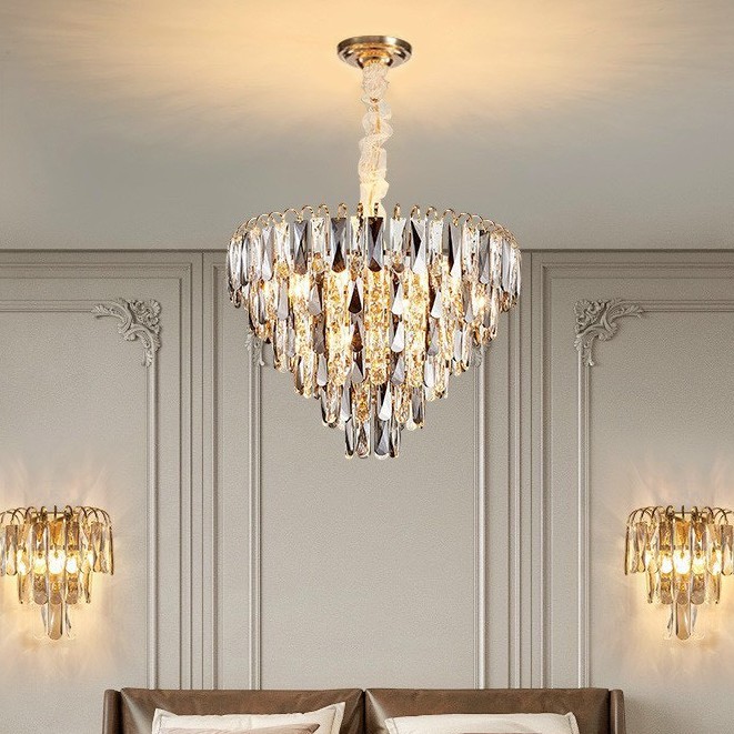 Đèn chùm MONSKY VISCO pha lê hiện đại trang trí nội thất sang trọng - kèm bóng LED chuyên dụng [ẢNH VIDEO THẬT 10%].