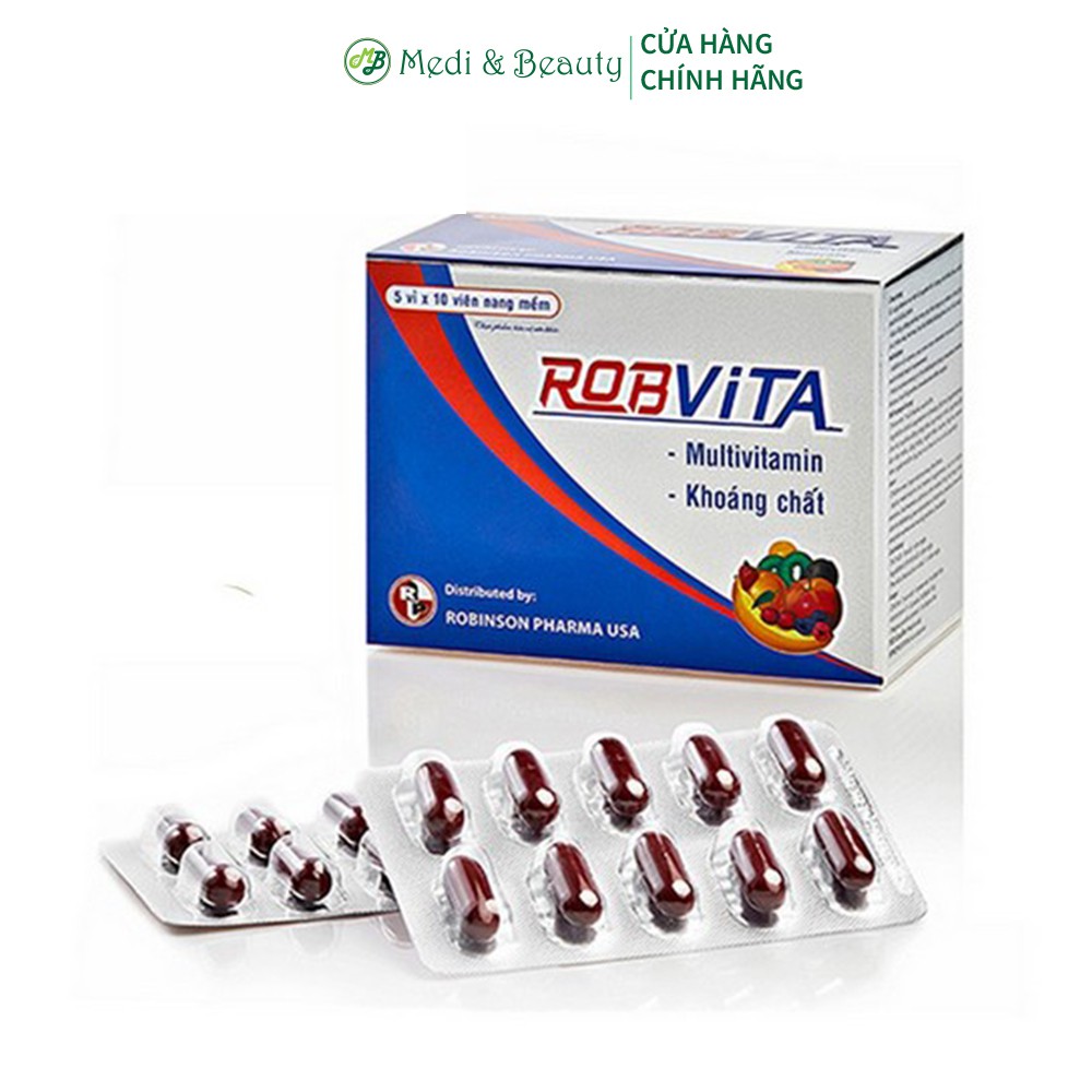 Viên uống bổ sung vitamin và khoáng chất, tăng cường sinh lực - ROBVITA - MediBeauty - Hộp 50 viên