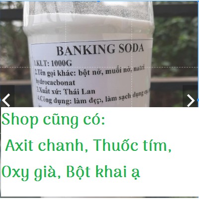 Baking Soda 1000g, muối nở Baking Soda/ Baking Soda làm trắng răng, khử mùi, diệt khuẩn, làm bánh, tẩy tế bào chết