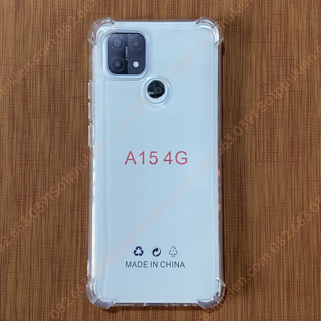 Ốp lưng Oppo A15 / A15S chống sốc, viền bảo vệ camera dẻo trong
