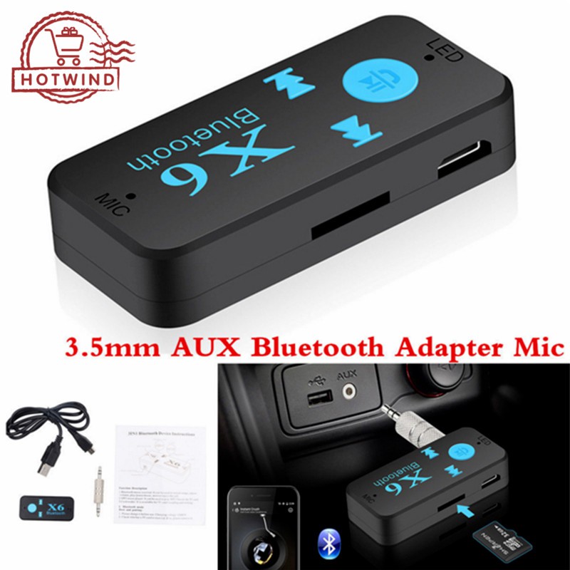 USB bluetooth không dây HW hỗ trợ khe cắm thẻ TF