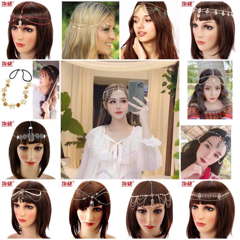 Vòng Đội Đầu Boho Vintage Chụp Ảnh - Cosplay Thời Trang Nữ mã 12