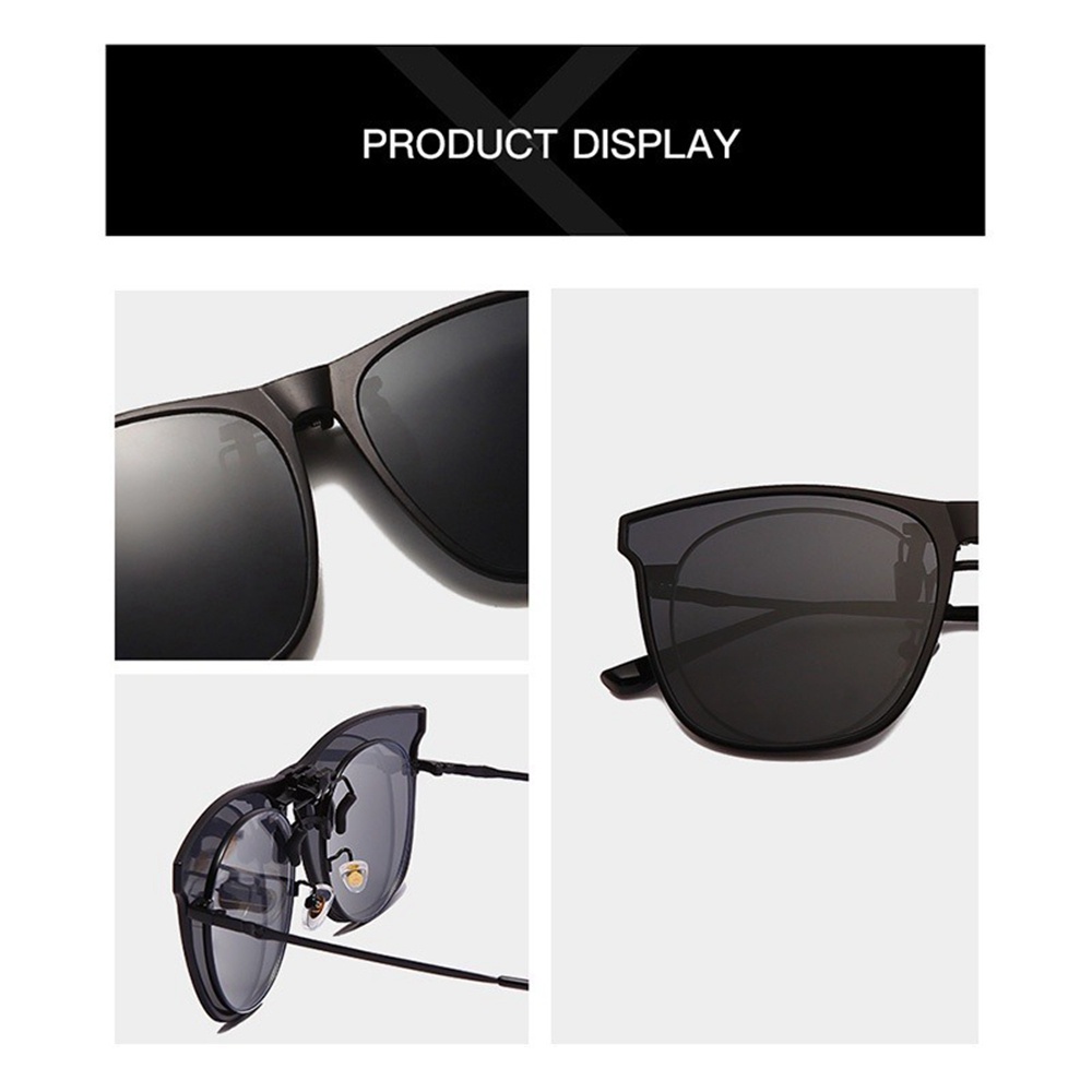 1 Kính Mát Chống Tia UV Gọng Lớn Màu Sắc Gradient Thời Trang