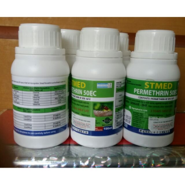Thuốc diệt muỗi Permethrin 100ml (nhập khẩu Anh Quốc)