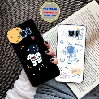 Ốp lưng điện thoại Samsung Note Fe / S6 / S7 / S6 Edge / S7 Edge / Note 5 - in hình phi hành gia vũ trụ nền trắng và đen