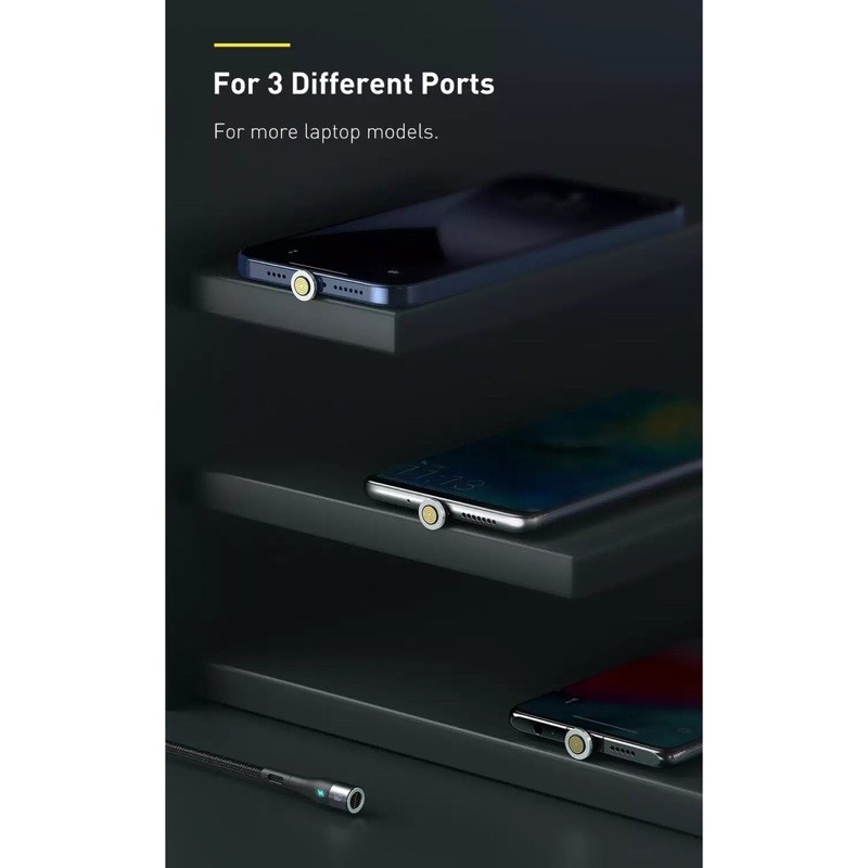 Cáp từ tính nam châm Baseus kèm USB to/Type C/MicroUSB