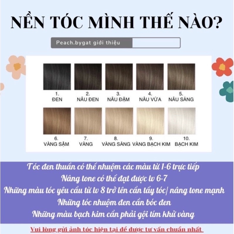 Thuốc nhuộm tóc MILKY VIOLET cần tẩy tóc của Peach.bygat