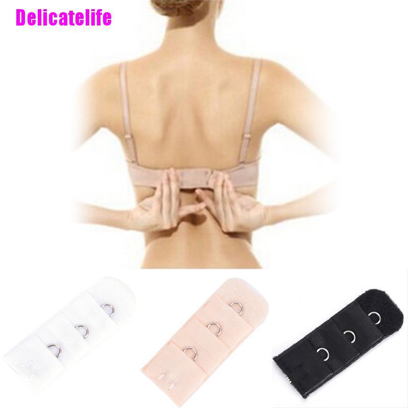 (Hàng Mới Về) Bộ 10 Đai Nối Dài Dây Áo Ngực 1 Hàng 3 Móc Cho Nữ