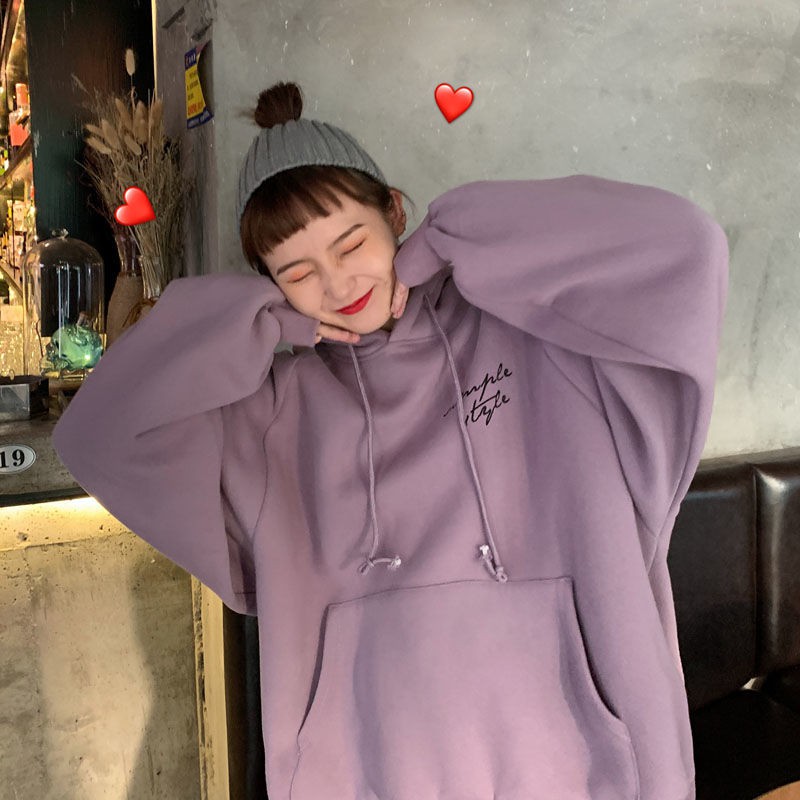 Áo Hoodie Nữ Hàn Quốc Chất Nỉ Dày Đẹp Giá Rẻ -Thời Trang Thu Đông Unisex Ulzzang 2020 | BigBuy360 - bigbuy360.vn