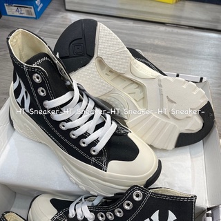 [Có sẵn-ship hỏa tốc] Giày Sneaker MLB Chunky High Black| Giày Chunky Đen Cao Cổ Đế Cao