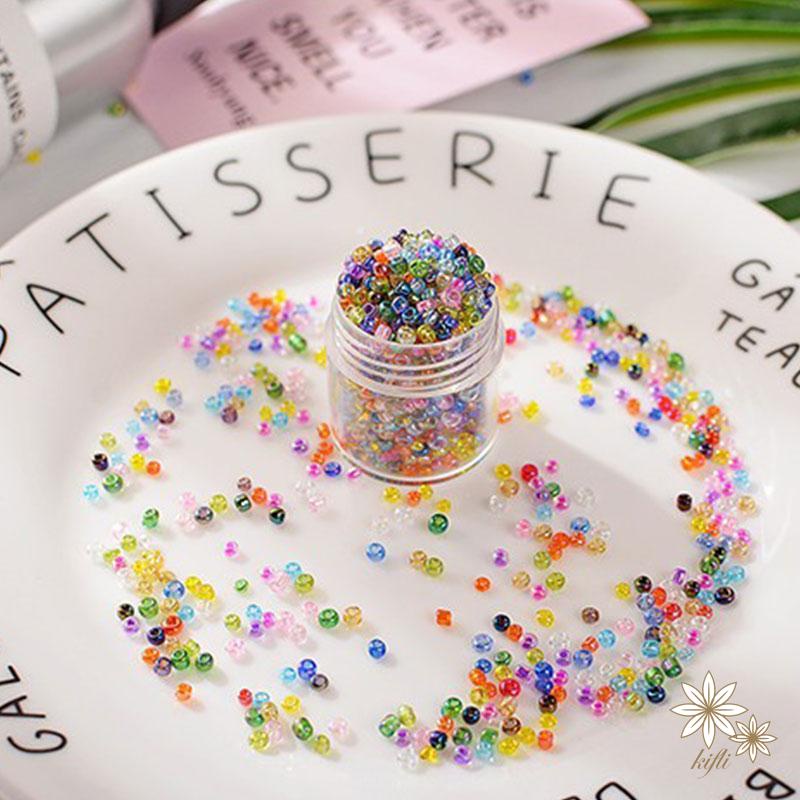 Set 500 Hạt Thủy Tinh Nhỏ Nhiều Màu Làm Trang Sức Cho Bé DIY
