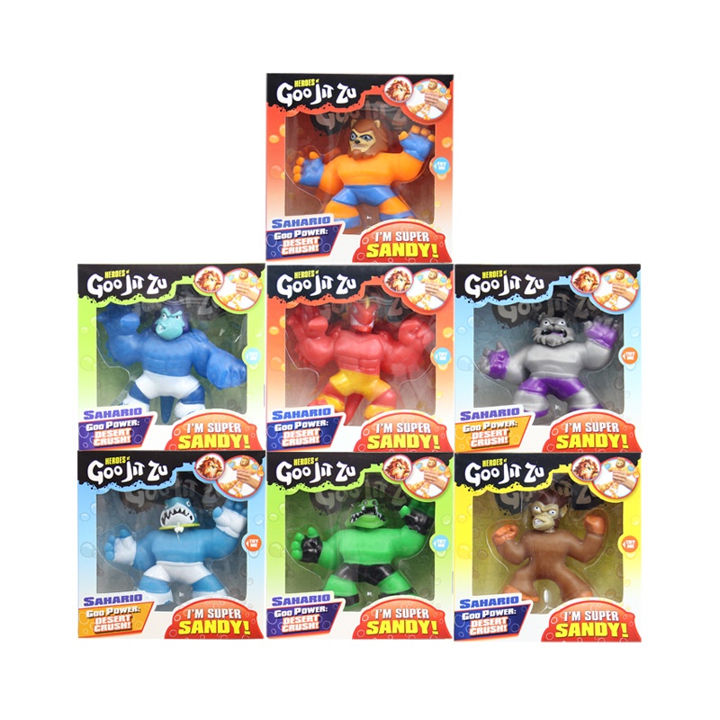 Đồ Chơi Xốp Squishy Giảm Stress Hình Siêu Anh Hùng Goo Jit Zu Dễ Thương Cho Bé