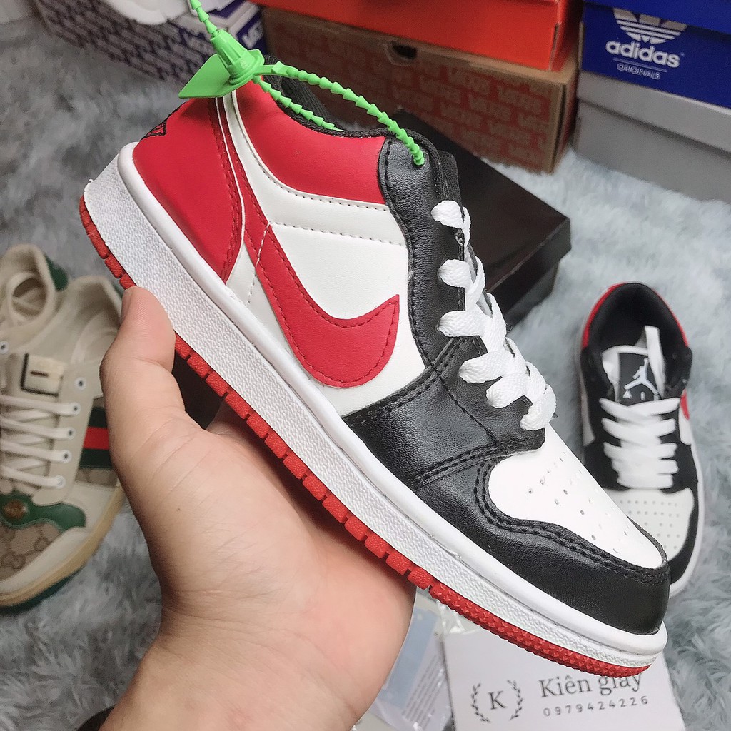 [ xả kho ] ''freeship'' Giày Jordan 1 Low Black Toe, giày jd đỏ đen thấp cổ | BigBuy360 - bigbuy360.vn