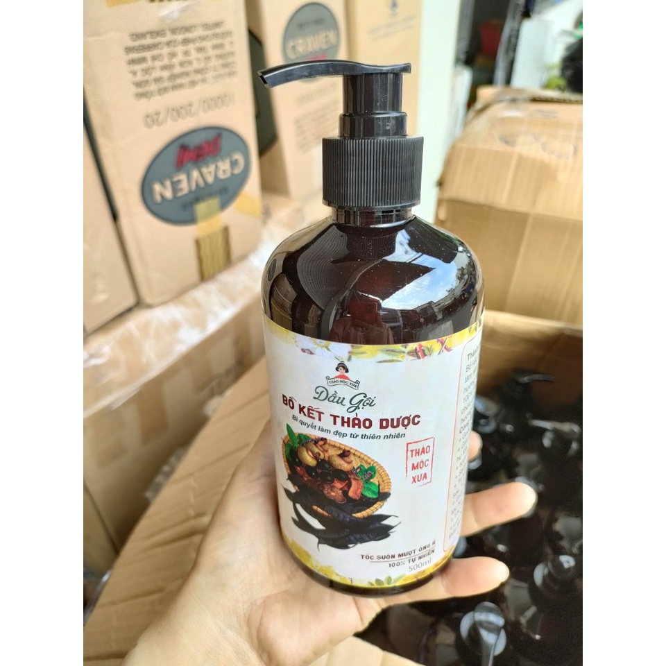 Dầu Gội Bồ Kết Thảo Dược - Thảo Mộc Xưa giúp giảm rụng tóc và ngăn ngừa gàu_500ml