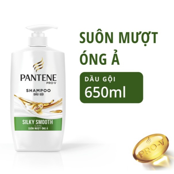 Dầu Gội Pantene Suôn Mượt Óng Ả chai 650ml